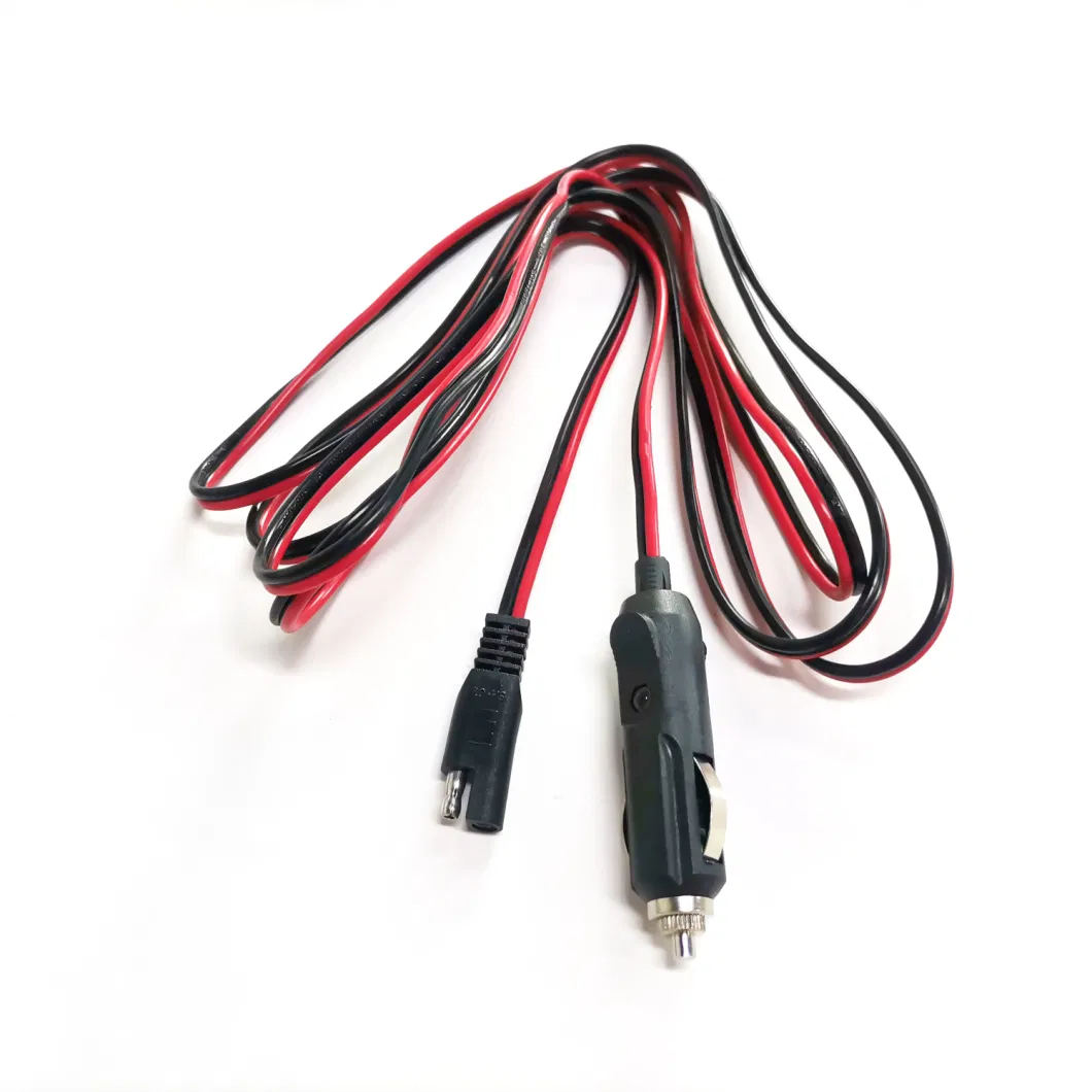 Car Cigarette Lighter to SAE Extension Cable Plug 1m 12V 14 AWG Pure Copper Electric Wires Auto Accessories
