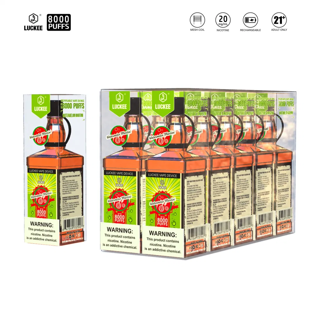 12 Flavors Rechargeable Disposable Vape Daniel&prime;s 8000puffs Bar with FDA