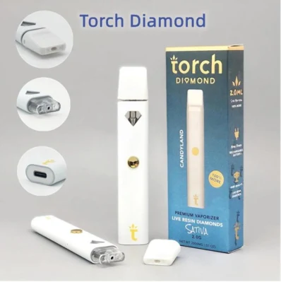 Torch Diamond 2.0ml 2.0g Empty Vape Pod Atomizers with Packaging Disposable Vape Pen Ceramic Coil Type