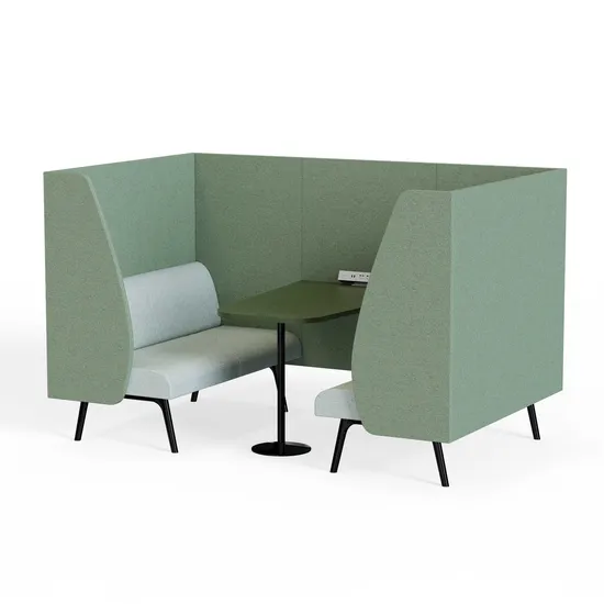 Modern Acoustic Office Pod Private Space Meeting High Back Pod with Table Top for Office Workstation Collaboration