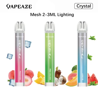 2023 Pen Hookah Electronic Smoking Crystal 500 mAh Battery Powerful Mesh Coil 2ml 600 Puffs Multi Colors