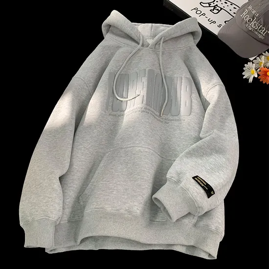 Custom Manufacturer Plus Size Men′s Hoodies Heavyweight Fleece Pullover 600 GSM 100% Cotton 3D Puff Print Hoodie 